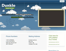 Tablet Screenshot of dunkleauctions.com